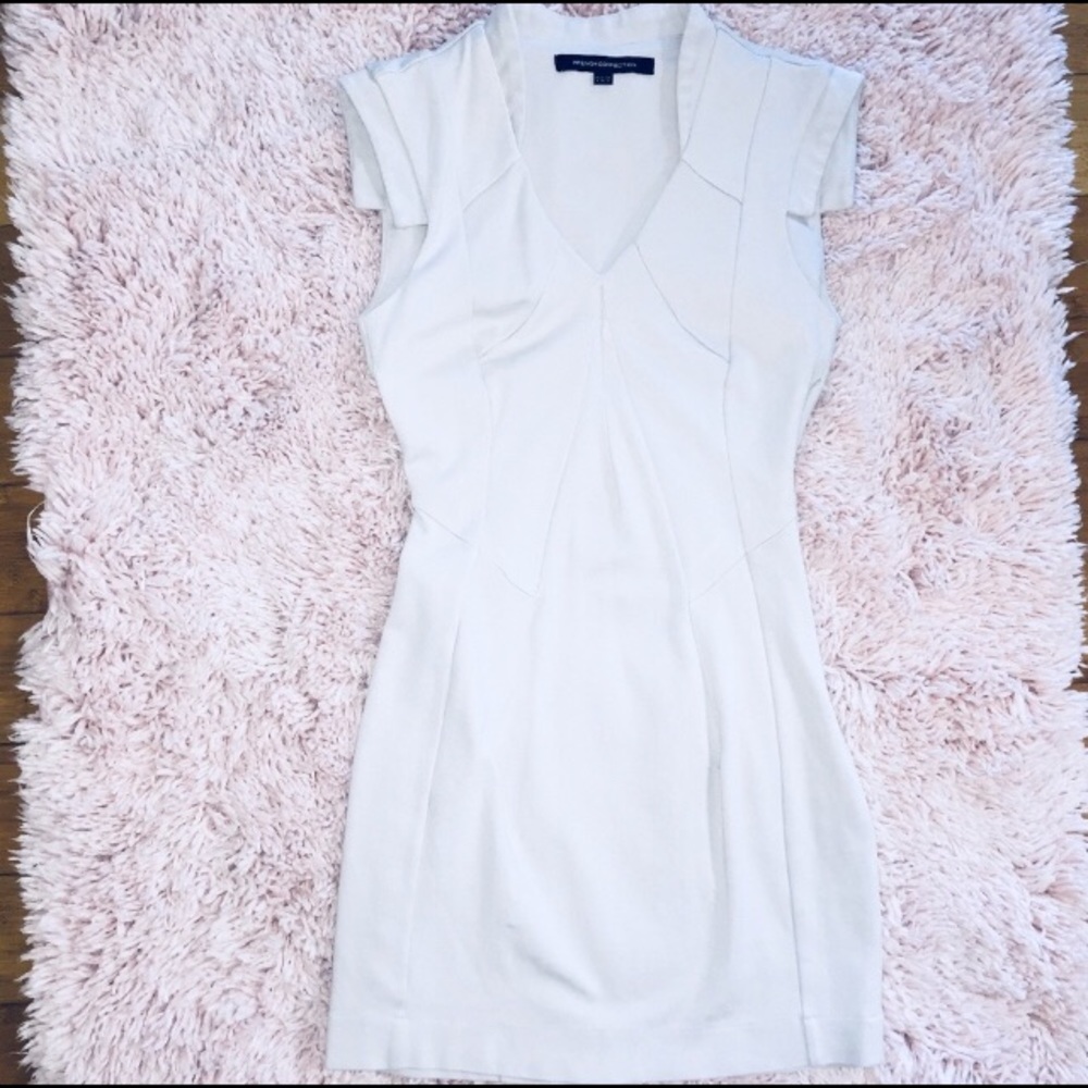 Beige French Connection Sheath Dress